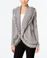 Thumbnail for your product : Alfani Petite Faux-Fur-Trim Cardigan, Only at Macy's