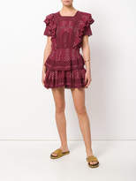 Thumbnail for your product : LoveShackFancy embroidered ruffled dress