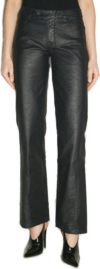 Thierry Mugler Waxed Straight-Leg Jeans