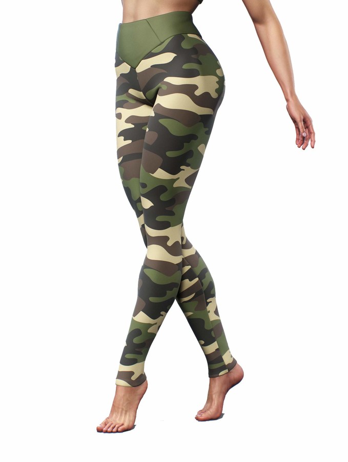 Booty Sculpted Military Camo Green Leggings | Women's War Pants - ShopStyle
