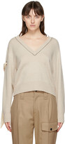Thumbnail for your product : Chloé Beige Cashmere V-Neck Sweater