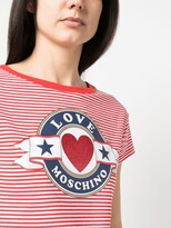Thumbnail for your product : Love Moschino striped logo T-shirt