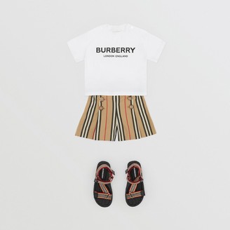 Burberry Childrens Icon Stripe Cotton Poplin Sailor Shorts