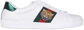 Thumbnail for your product : Gucci Ace Embroidered Leather Sneakers