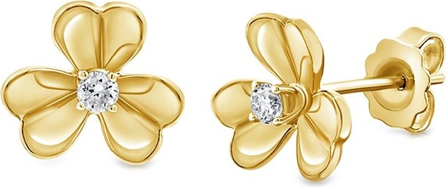 Sabrina Designs 14K 0.18 ct. tw. Diamond Flower Stud Earrings