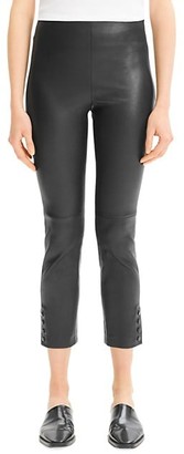Theory Snap Leather Leggings