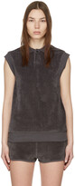 Thumbnail for your product : Essentials Black Velour Sleeveless Polo