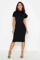 Thumbnail for your product : boohoo NEW Womens High Neck Frill Sleeve Midi Dress in Polyester 5% ELastane