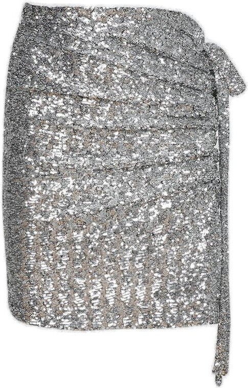 Rabanne Jupe Sequinned Draped Mini Skirt