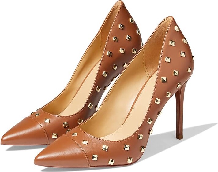 Michael Kors Womens Pauline Mid Pump Leather Closed Toe Classic Tan Size  50 US3 UK US Amazoncouk Fashion