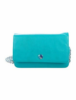 Thumbnail for your product : Chanel Caviar CC Wallet On Chain Turquoise