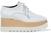 Thumbnail for your product : Stella McCartney Elyse Whipstitched Faux Leather Platform Brogues