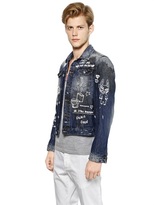 Thumbnail for your product : DSquared 1090 Printed Cotton Denim Jacket
