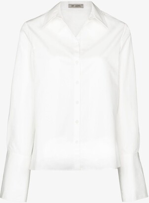ST. AGNI Classic Long Sleeve Cotton Shirt