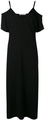 Alexander Wang T By Lux ponte cold-shoulder midi dress