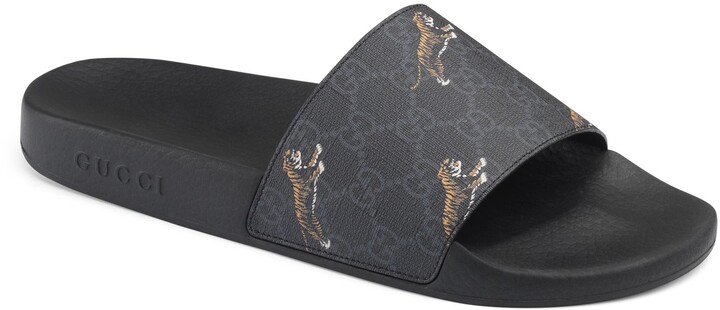 gucci slides tiger print