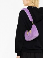Thumbnail for your product : Versace Jeans Couture Baroque-buckle faux-fur shoulder bag