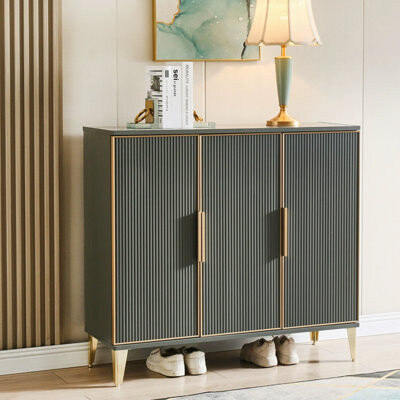 Mercer41 Black Aluminum Shoe Storage