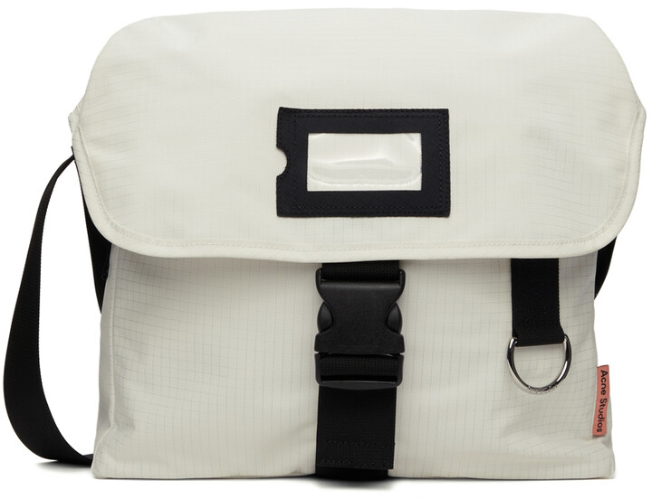 white messenger bag