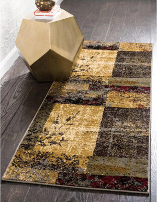Red Barrel Studio Contemporary Arabica Area Rug Caramel Color