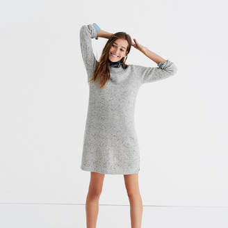 Madewell Button-Back Sweater-Dress in Donegal Grey