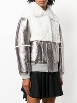 Thumbnail for your product : See by Chloe Metallic Shearling Bomber Jacket