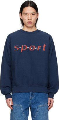 Stussy Navy Dot Sport Sweatshirt - ShopStyle