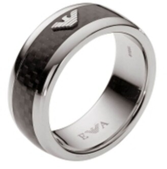Giorgio Armani Emporio Men's Stainless Steel Ring - ShopStyle Jewelry