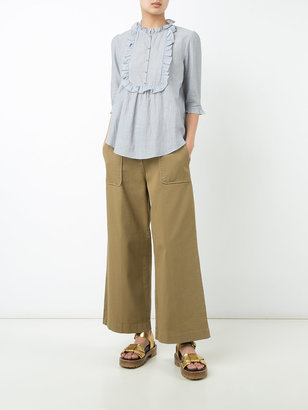 Vanessa Bruno frill trim blouse - women - Cotton/Linen/Flax/Ramie - 40