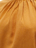 Thumbnail for your product : ESCVDO Mendivil Balloon-sleeve Woven-cotton Blouse - Dark Yellow
