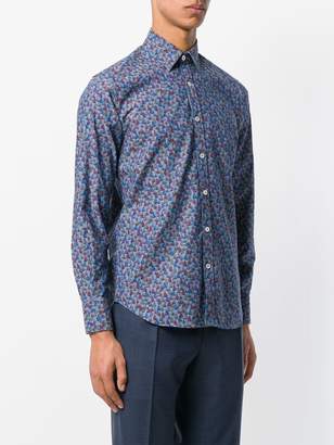 Canali boat-print formal shirt