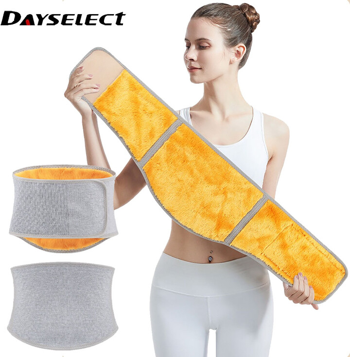 dayselect New Winter Waist Warmer Heating Belt Thicken Thermal Knitted Plus Velvet Fleece Waist Warmer Belly Protector Abdominal Protecto