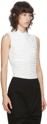 Edit SSENSE Exclusive White Sleeveless Ruch Front T-Shirt