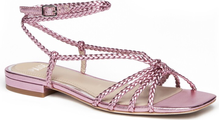 Pink Ankle Wrap Sandal | ShopStyle