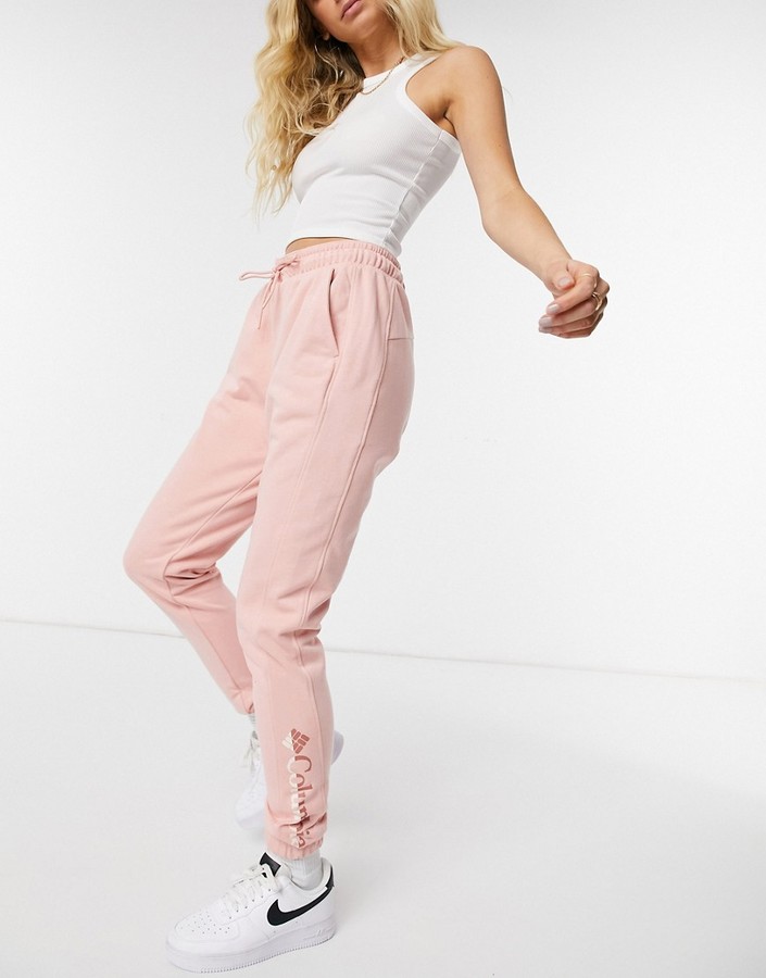 Columbia Logo French Terry sweatpants in pink - ShopStyle Activewear Pants