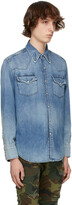 Thumbnail for your product : R 13 Blue Freddie Cowboy Shirt