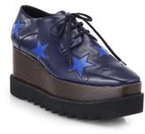 Thumbnail for your product : Stella McCartney Faux Leather Star Lace-Up Platform Sneakers