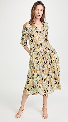Passionflower Puff Sleeve Dress