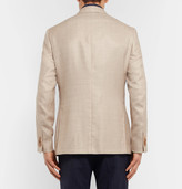 Thumbnail for your product : Canali Beige Kei Wool, Silk and Linen-Blend Blazer