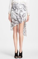 Thumbnail for your product : Haute Hippie Print Asymmetrical Silk Skirt