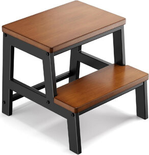 Ophelia & Co. 2 Step Wooden Step Stools For Adults Non-Slip, 14\