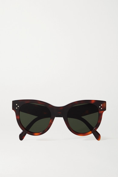 CELINE Eyewear - Round-frame Tortoiseshell Acetate Sunglasses - one size
