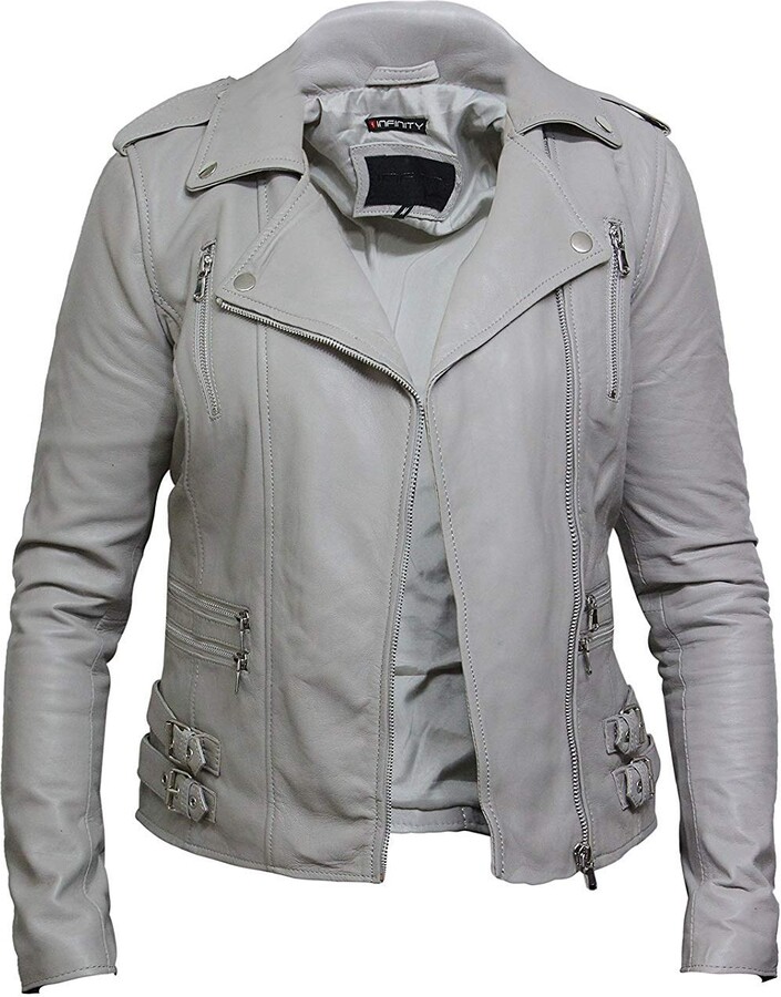 light grey moto jacket