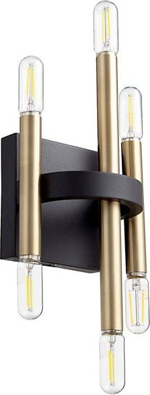 Quorum International Luxe Wall Sconce in Black, Size: 6 light
