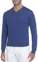 Thumbnail for your product : Stefano Ricci Silk V-Neck Sweater with Tonal Eagle