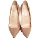 Thumbnail for your product : Christian Louboutin Nude Patent Leather Pigalle 120 Pumps Size 40