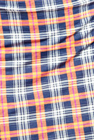 Thumbnail for your product : boohoo Maddie Neon Highlight Checked Mini Skirt