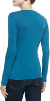 Thumbnail for your product : Neiman Marcus Majestic Paris for Crewneck Soft Touch Top
