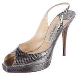 Thumbnail for your product : Jimmy Choo Metallic Snakeskin Pumps