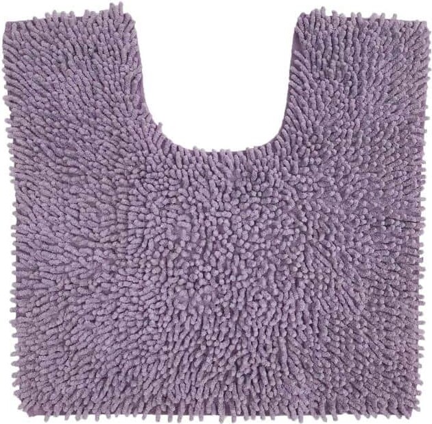 HOME WEAVERS INC Fantasia Bath Rug 100% Cotton Bath Rug Set, Machine Wash, 20x20 in. Contour, Purple